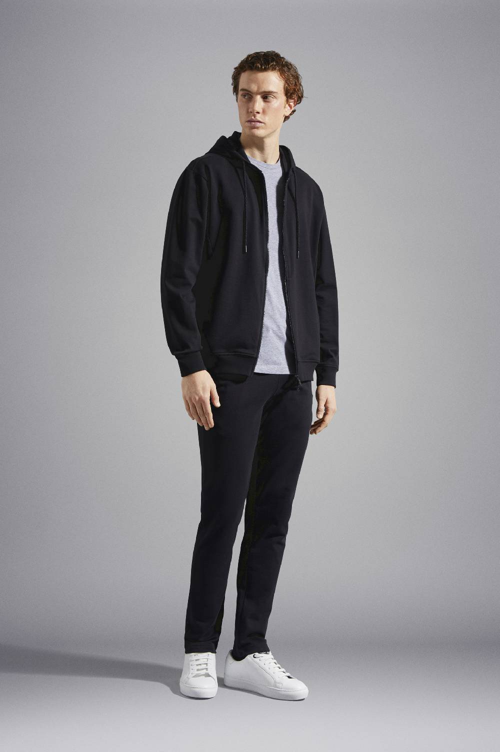 Paul & Shark Felpa Con Zip In Cotone Con Badge Iconico Paul & Shark