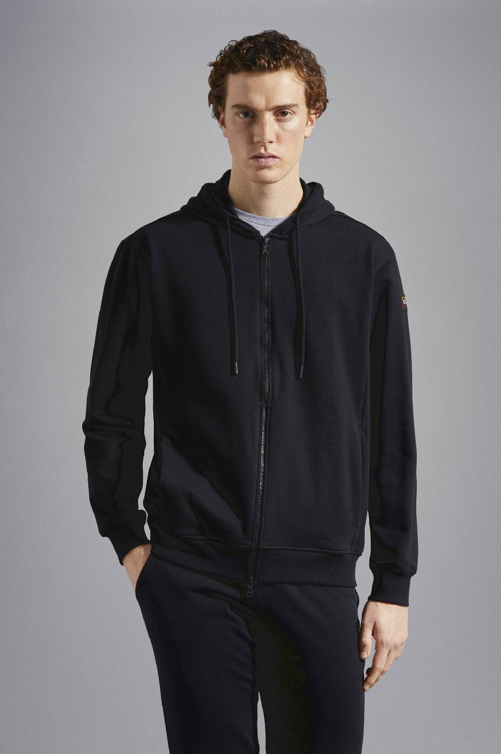 Paul & Shark Felpa con zip in cotone con badge iconico Paul & Shark