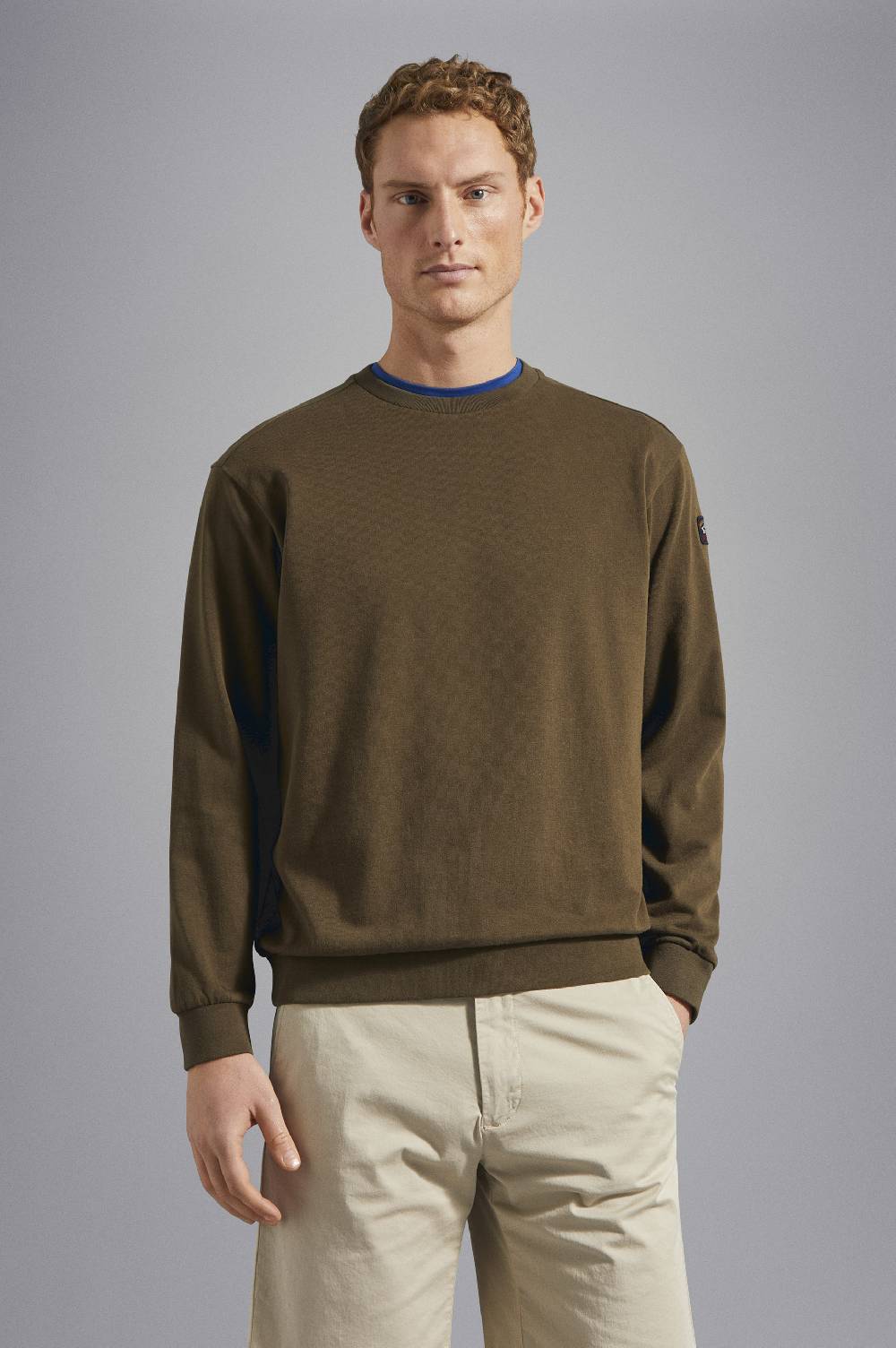 Paul & Shark Felpa in cotone con badge iconico Paul & Shark