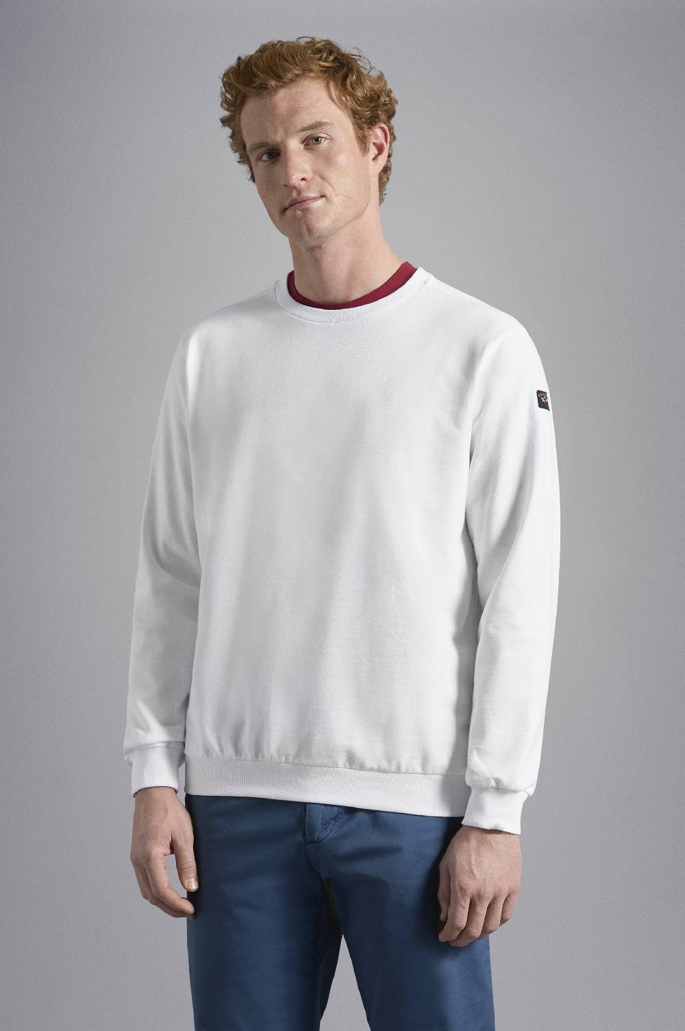 Paul & Shark Felpa in cotone con badge iconico Paul & Shark