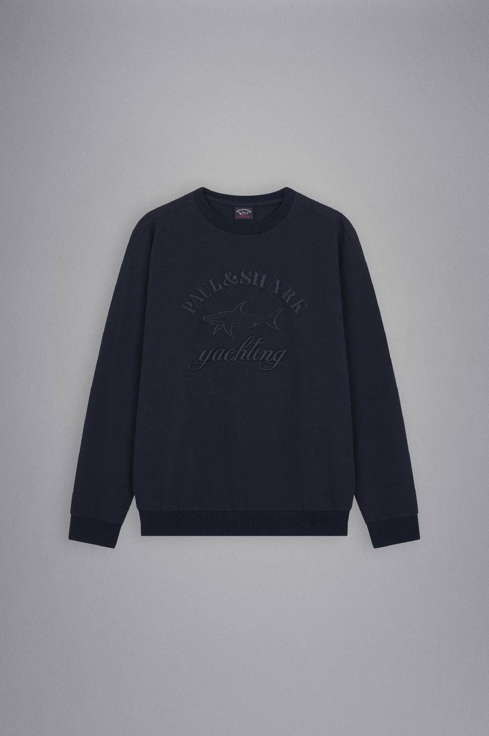 Paul & Shark Felpa In Cotone Con Mega Logo Ricamato Paul & Shark
