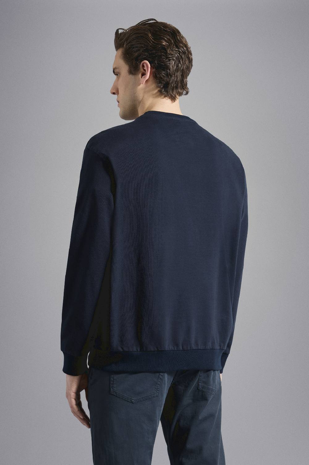 Paul & Shark Felpa In Cotone Con Mega Logo Ricamato Paul & Shark