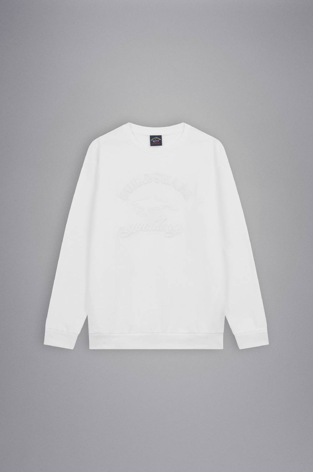 Paul & Shark Felpa In Cotone Con Mega Logo Ricamato Paul & Shark