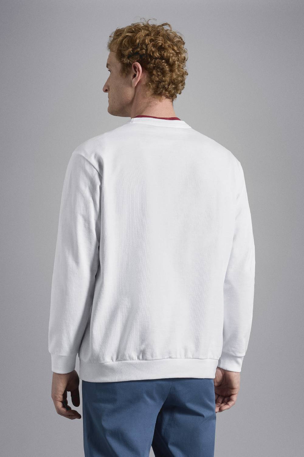 Paul & Shark Felpa In Cotone Con Mega Logo Ricamato Paul & Shark