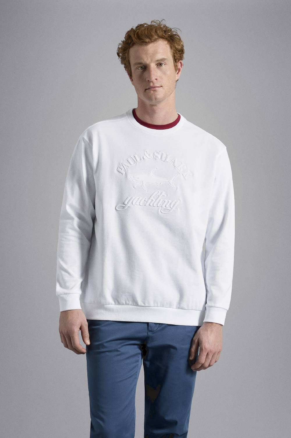 Paul & Shark Felpa in cotone con mega Logo ricamato Paul & Shark