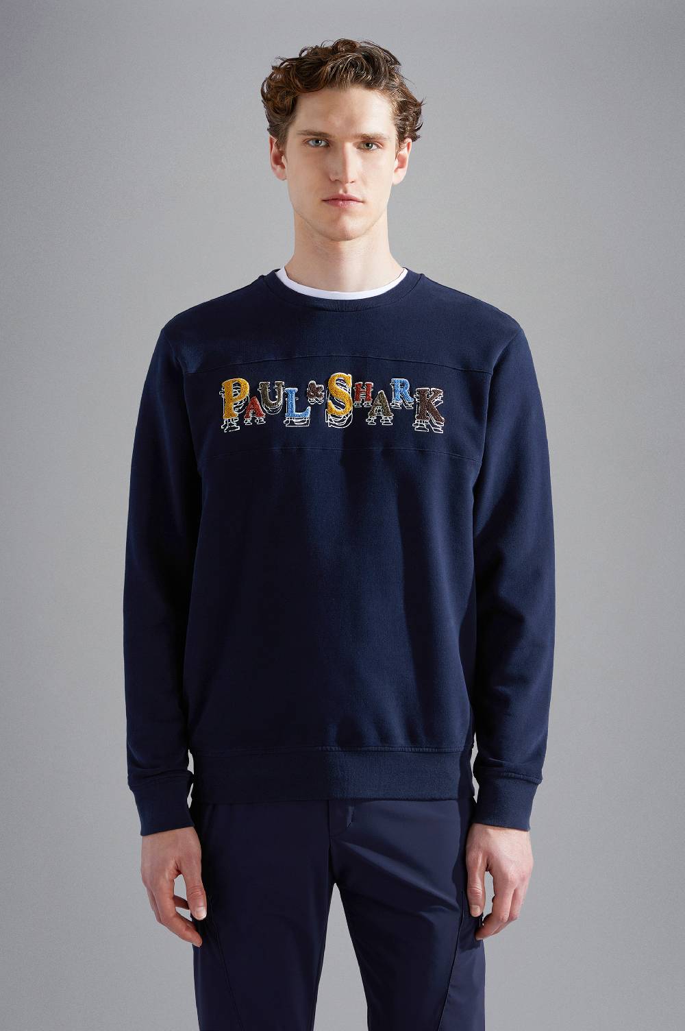Paul & Shark Felpa in cotone con ricamo multicolor Paul & Shark