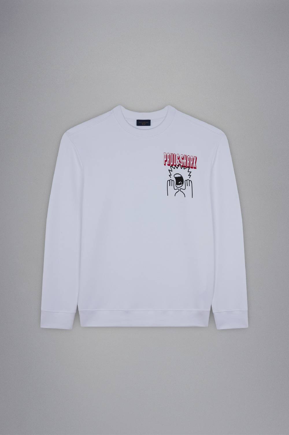 Paul & Shark Felpa In Cotone Soft Active Fleece Con Stampe Paul & Shark