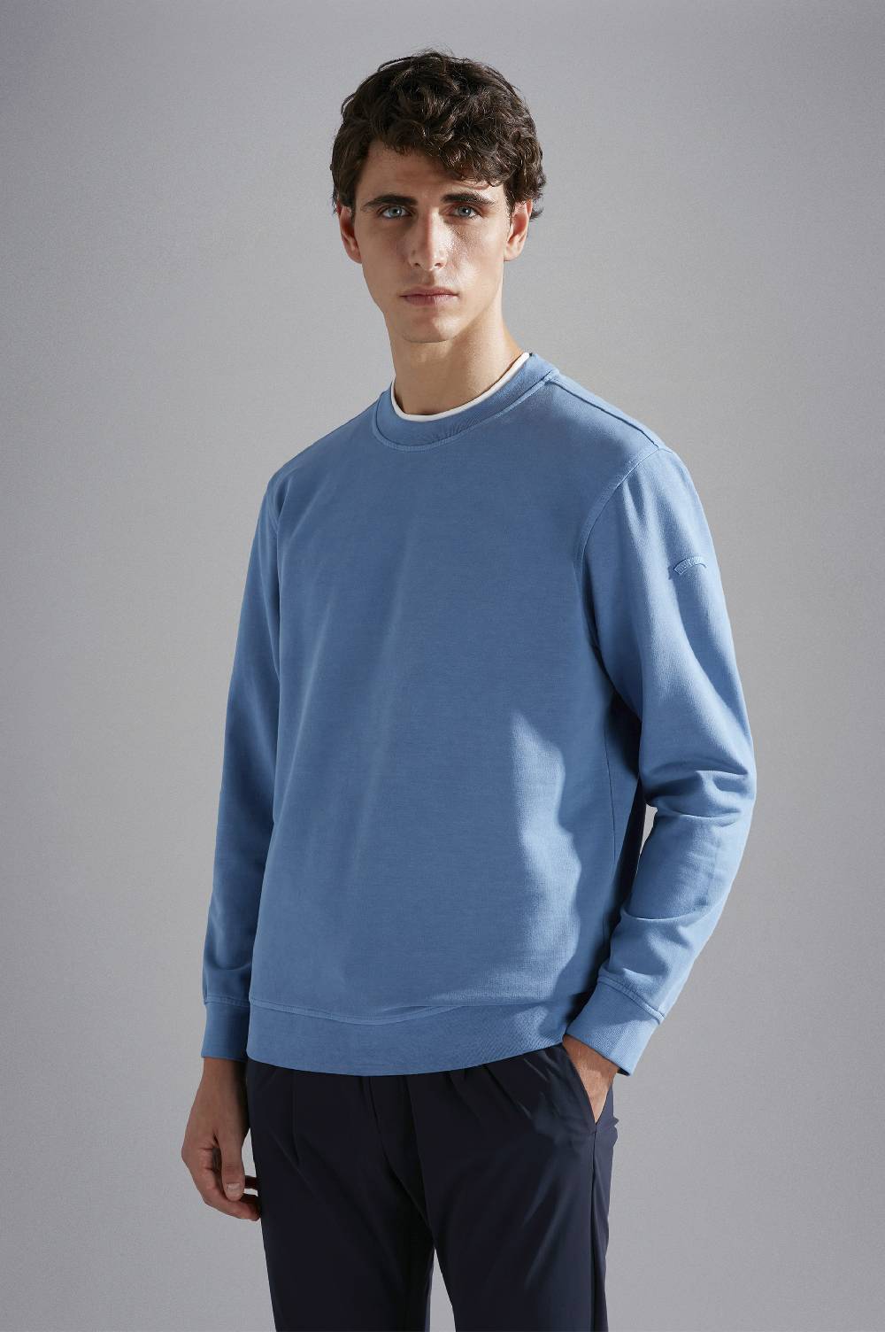 Paul & Shark Felpa in cotone stretch X-Soft tinto capo Paul & Shark