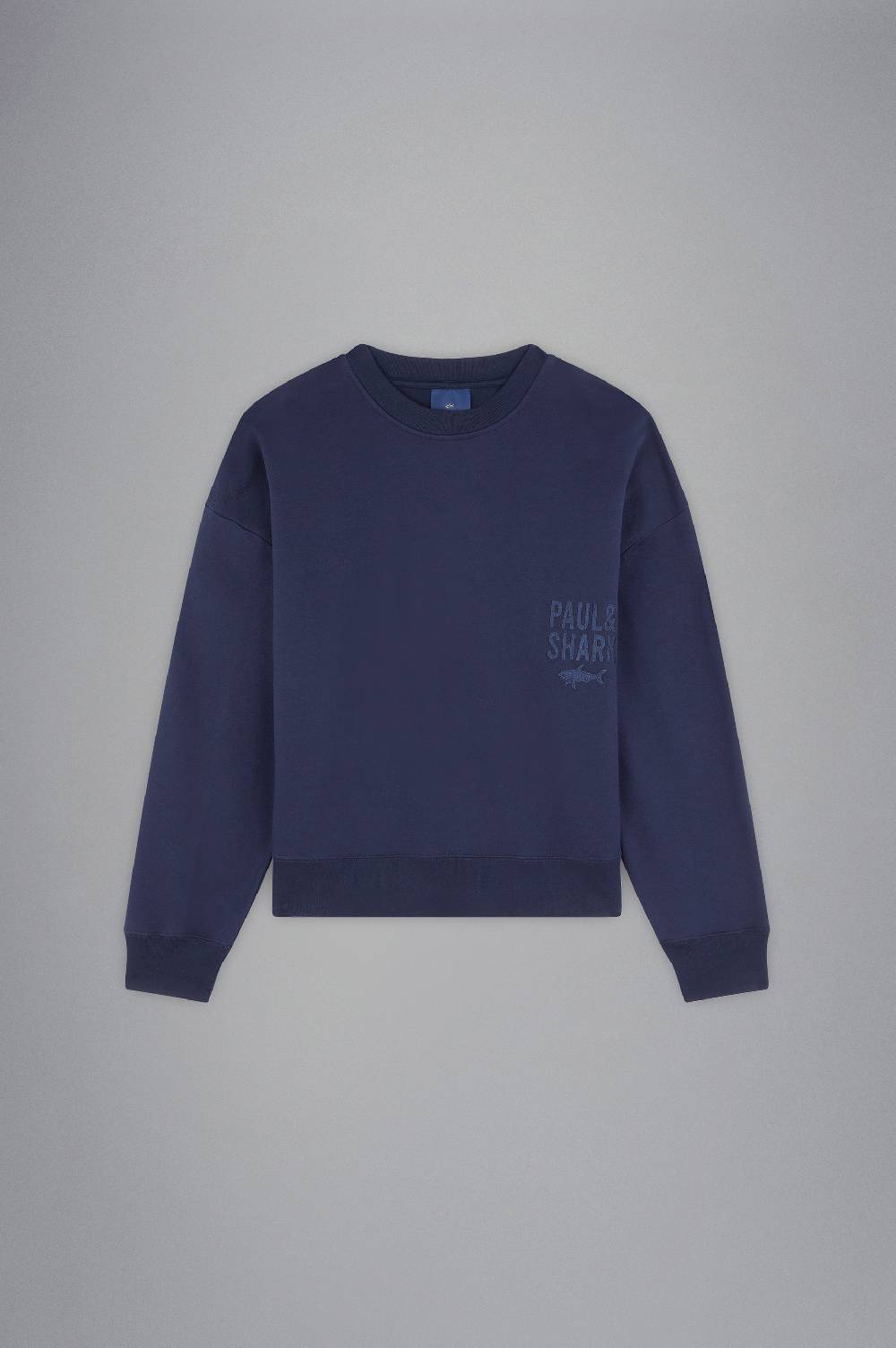 Paul & Shark Felpa In Cotone Winter Fleece Con Ricami Paul & Shark