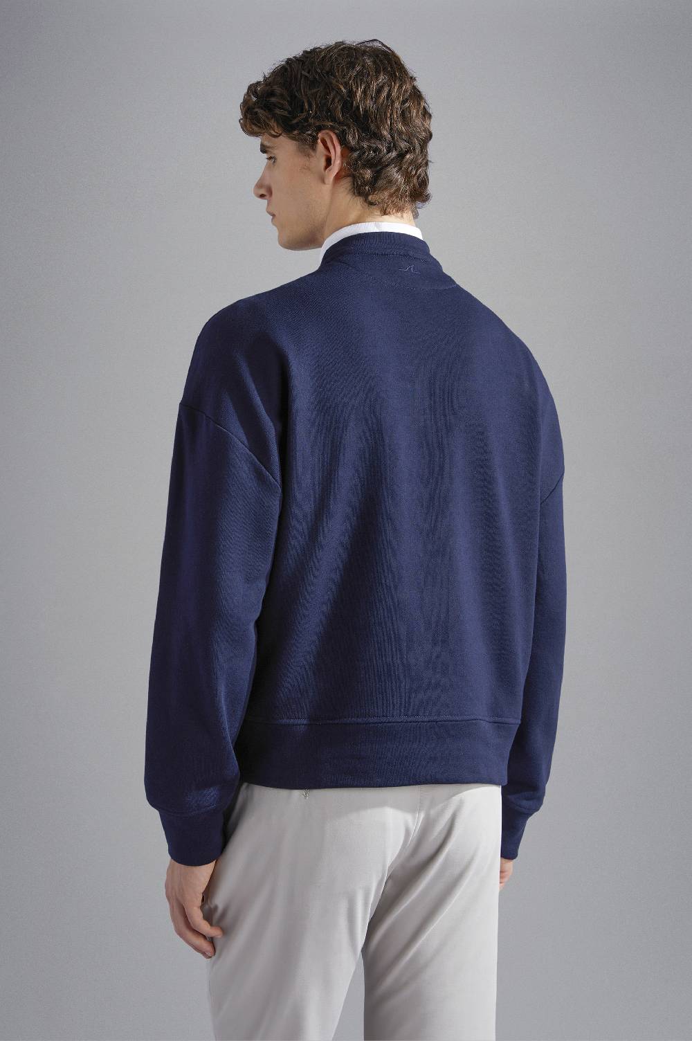 Paul & Shark Felpa In Cotone Winter Fleece Con Stampa Paul & Shark