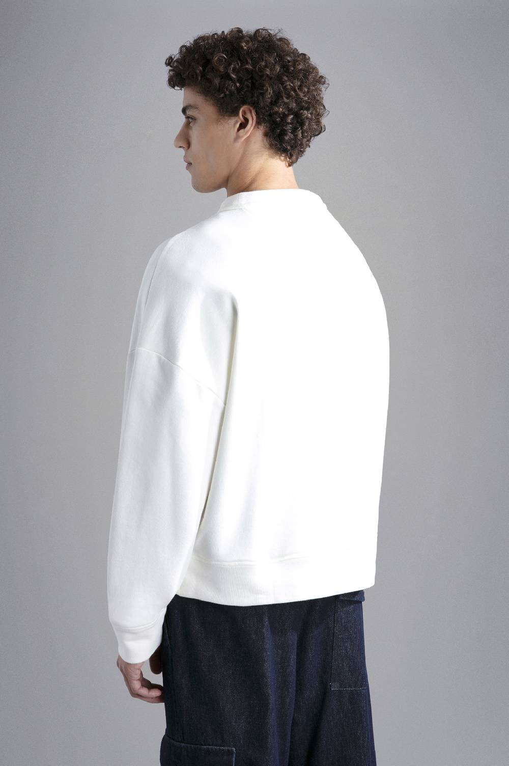 Paul & Shark Felpa In Cotone Winter Fleece Con Stampa Paul & Shark