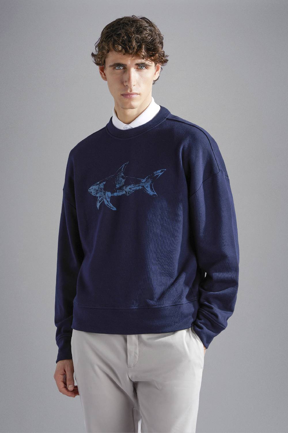 Paul & Shark Felpa in cotone Winter Fleece con stampa Paul & Shark