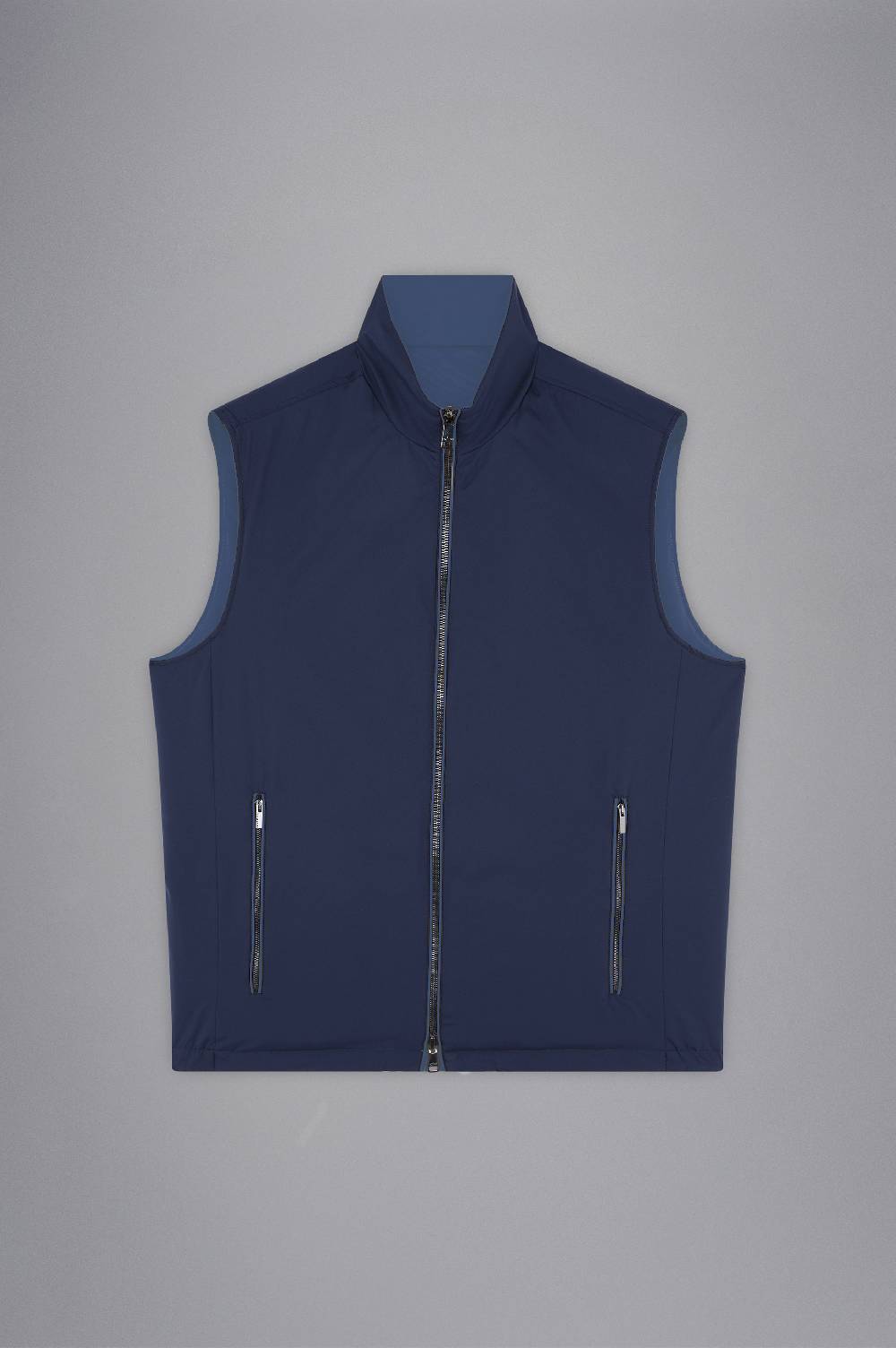 Paul & Shark Gilet Double Face In Typhoon Platinum Paul & Shark