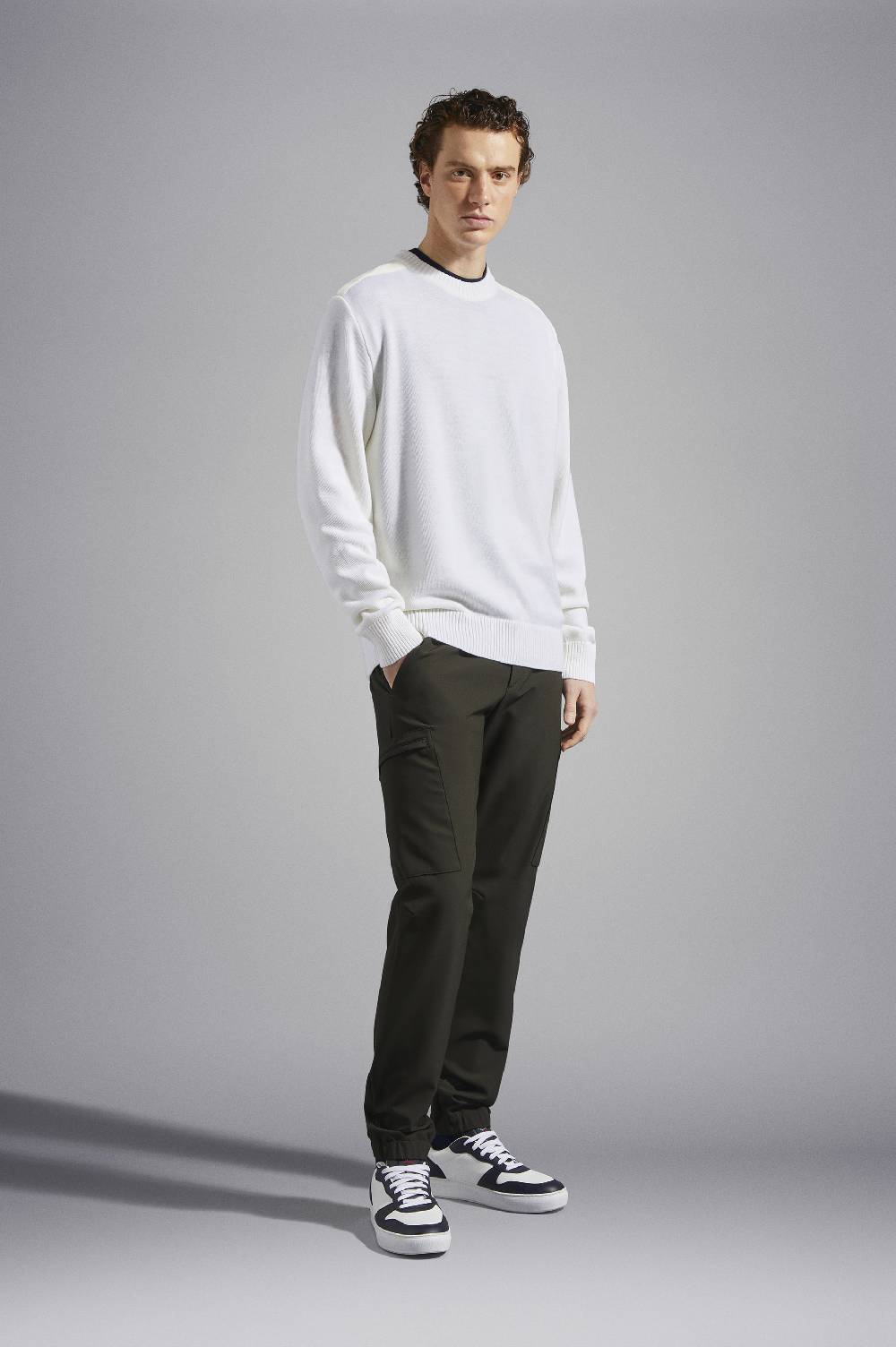 Paul & Shark Girocollo In Lana Bretagne Con Badge Iconico Paul & Shark