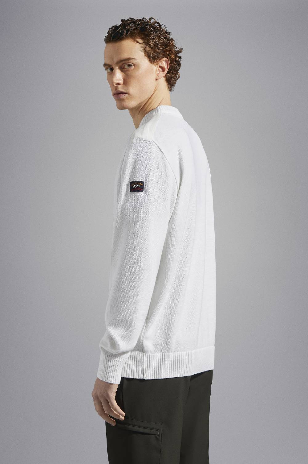 Paul & Shark Girocollo In Lana Bretagne Con Badge Iconico Paul & Shark