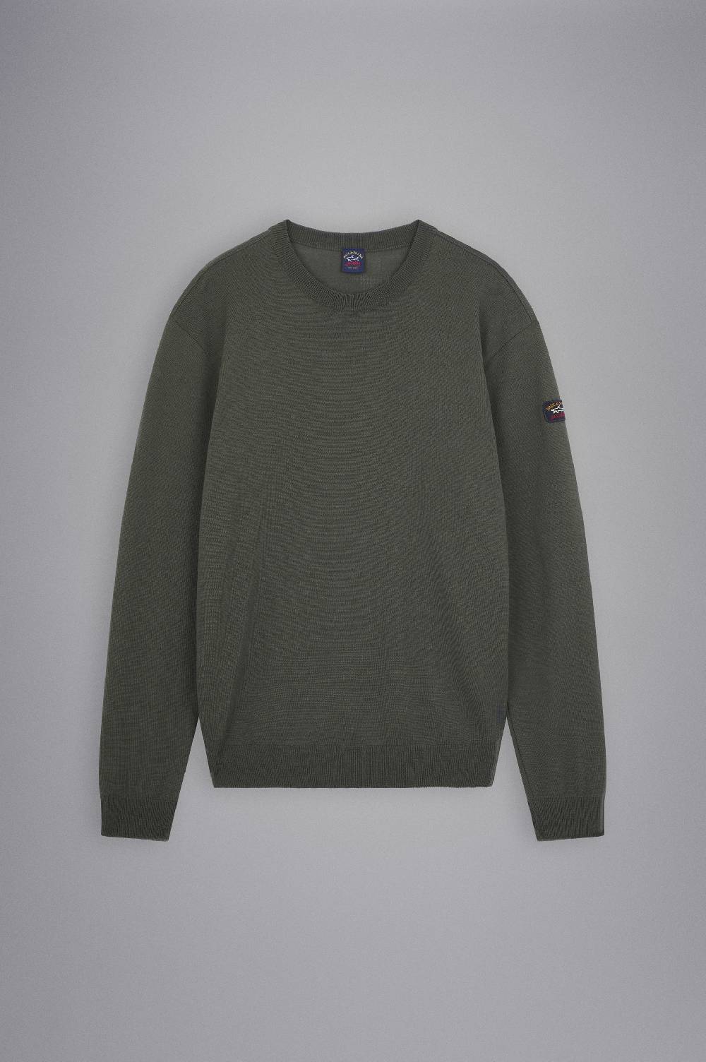 Paul & Shark Girocollo In Lana Merino Con Badge Iconico Paul & Shark