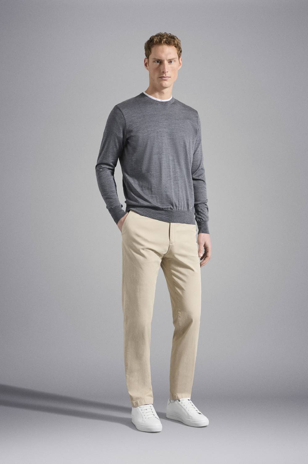 Paul & Shark Girocollo In Lana Merino Extra-fine Winter Summer Paul & Shark