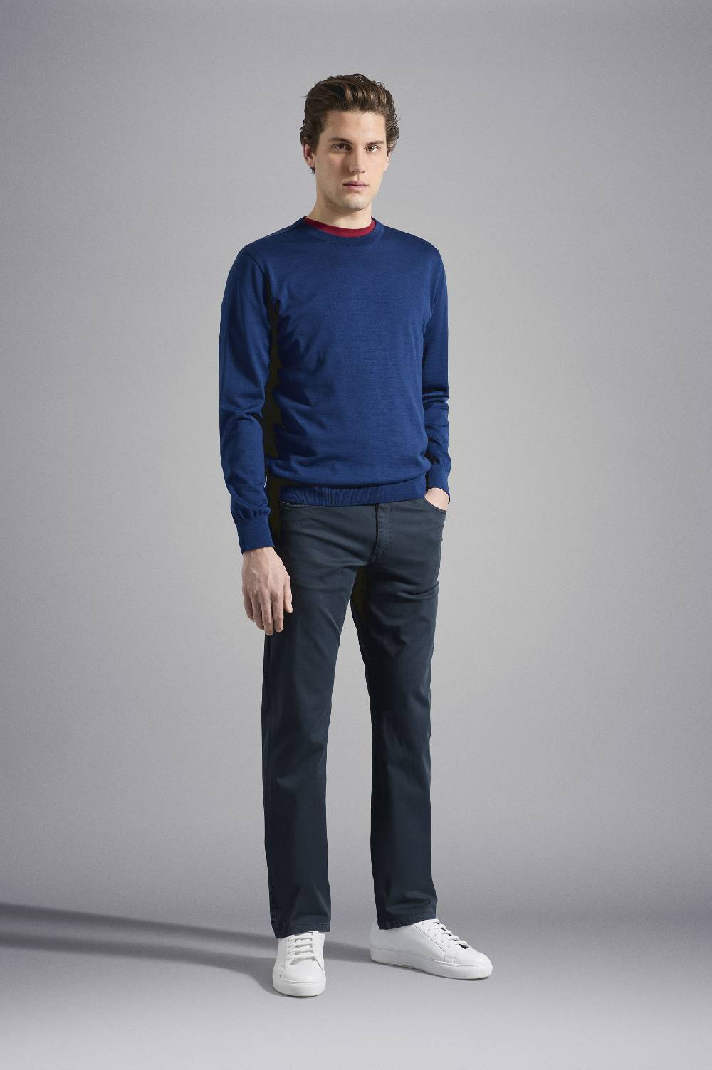 Paul & Shark Girocollo In Lana Merino Extra-fine Winter Summer Paul & Shark