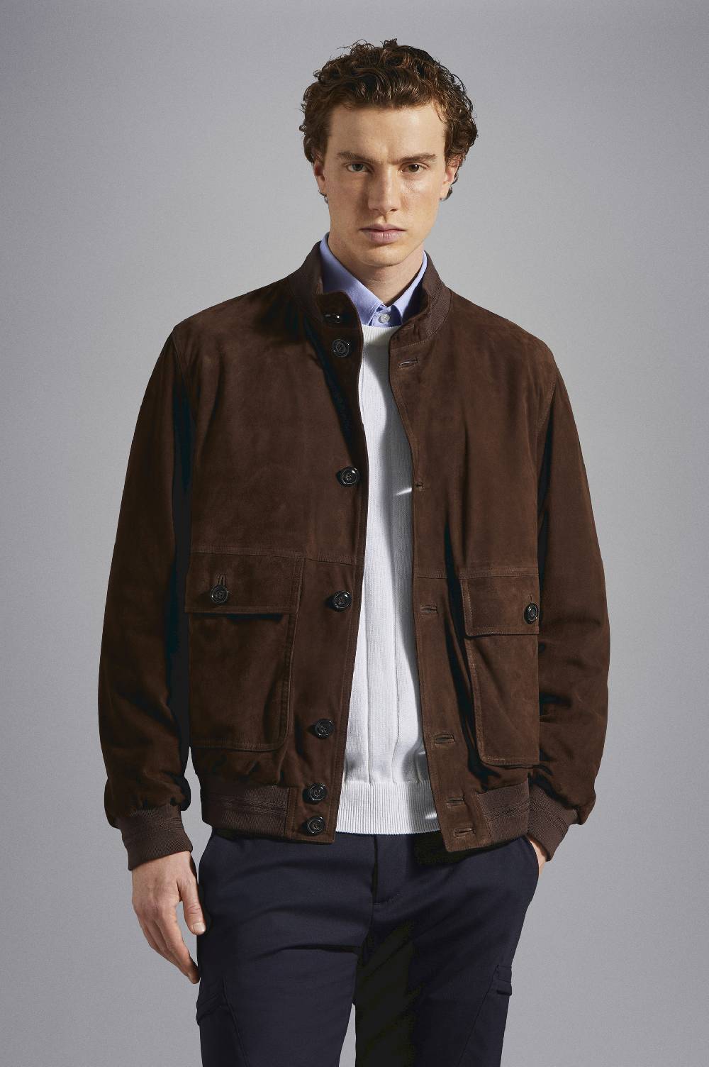 Paul & Shark Giubbotto in suede Aqualeather Paul & Shark