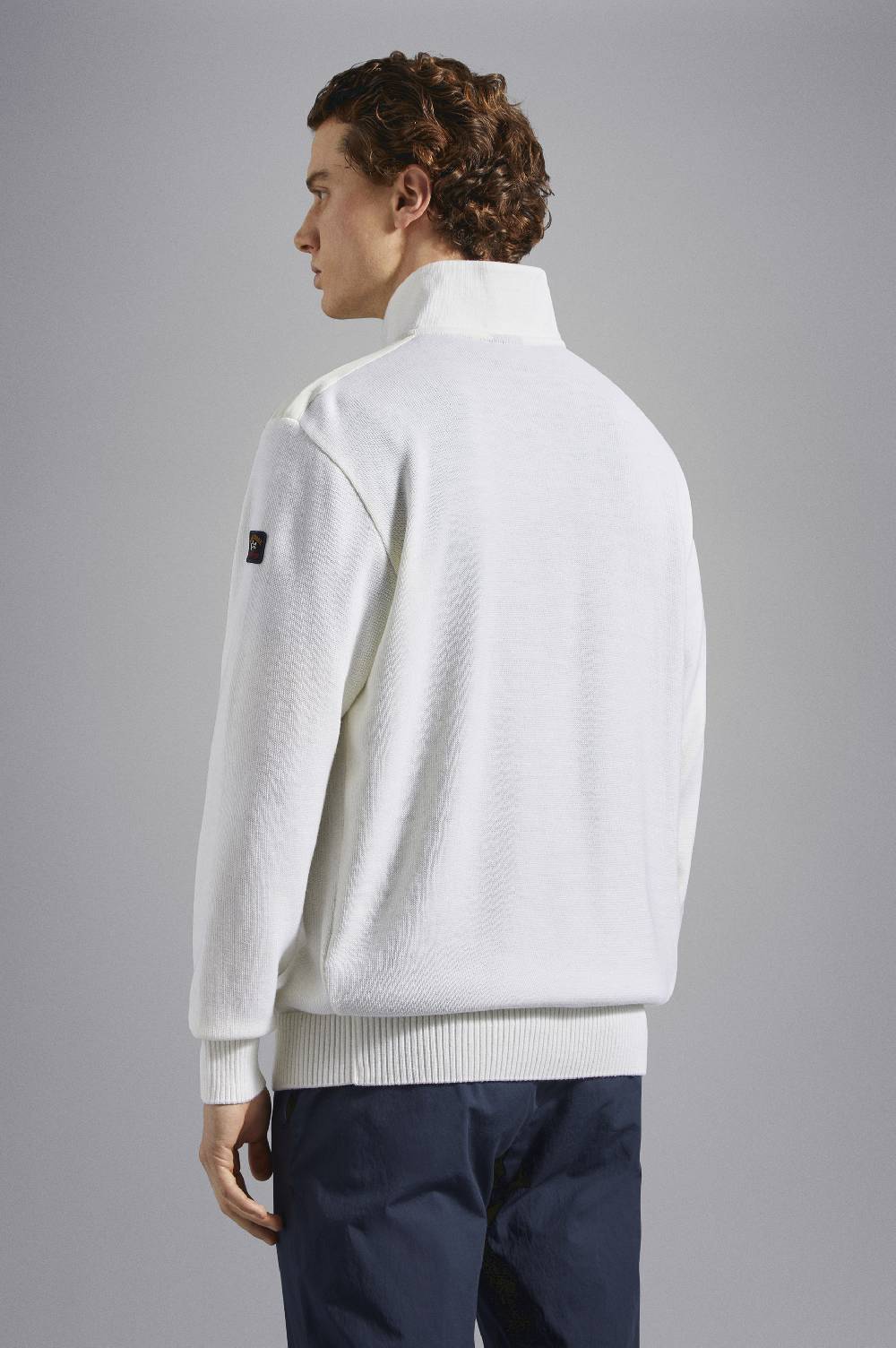 Paul & Shark Maglia Con Zip In Lana Bretagne Con Badge Iconico Paul & Shark