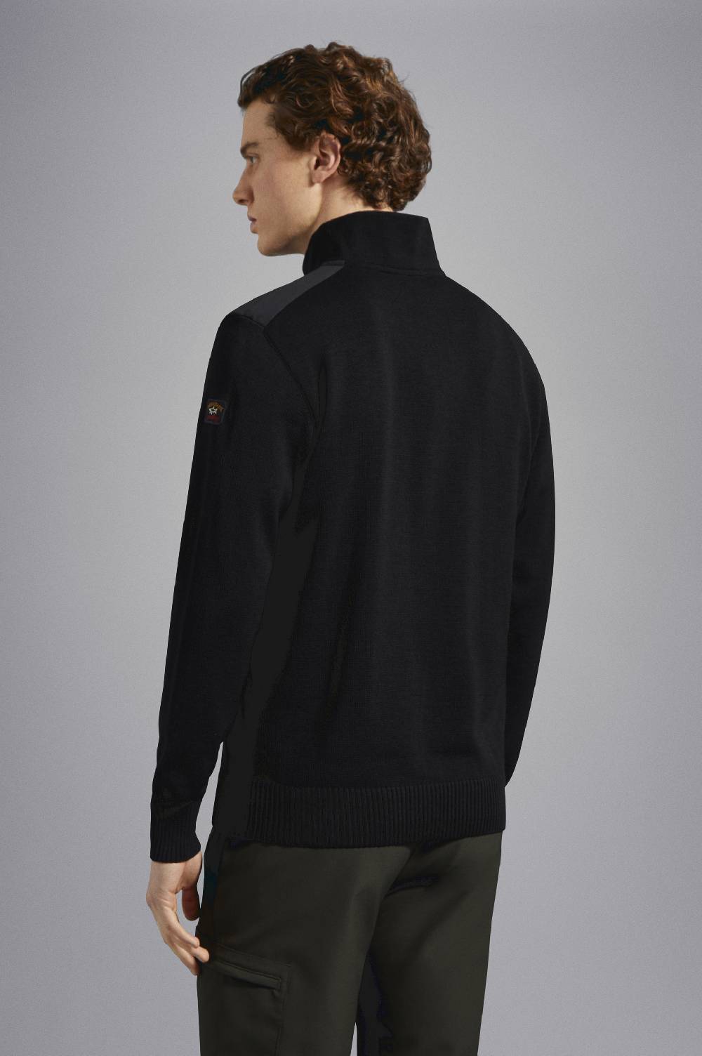 Paul & Shark Maglia Con Zip In Lana Bretagne Con Badge Iconico Paul & Shark