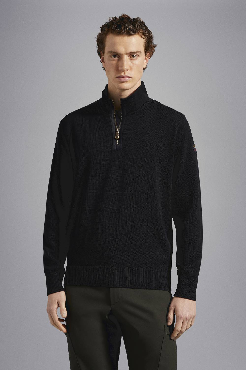 Paul & Shark Maglia con zip in lana Bretagne con badge iconico Paul & Shark