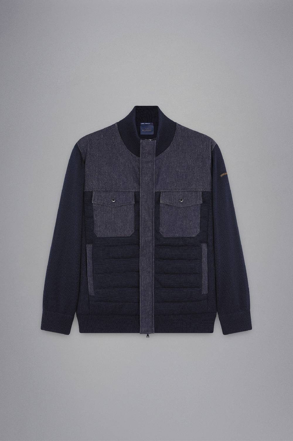 Paul & Shark Maglia Hybrid In Lana E Denim Paul & Shark