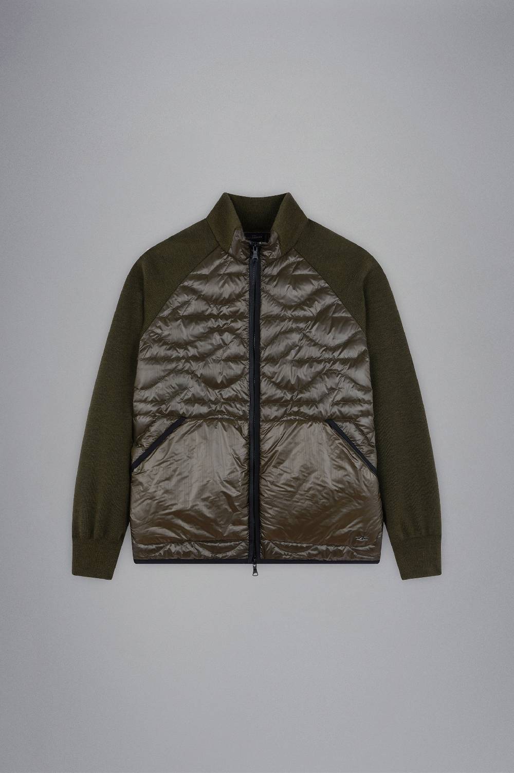 Paul & Shark Maglia Hybrid Monogram In Lana E Tessuto Tecnico Paul & Shark