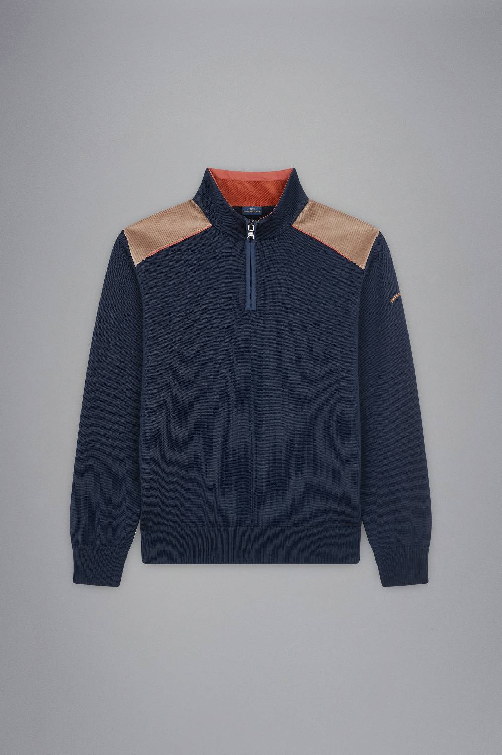 Paul & Shark Maglia In Lana Con Dettagli In Velluto Paul & Shark