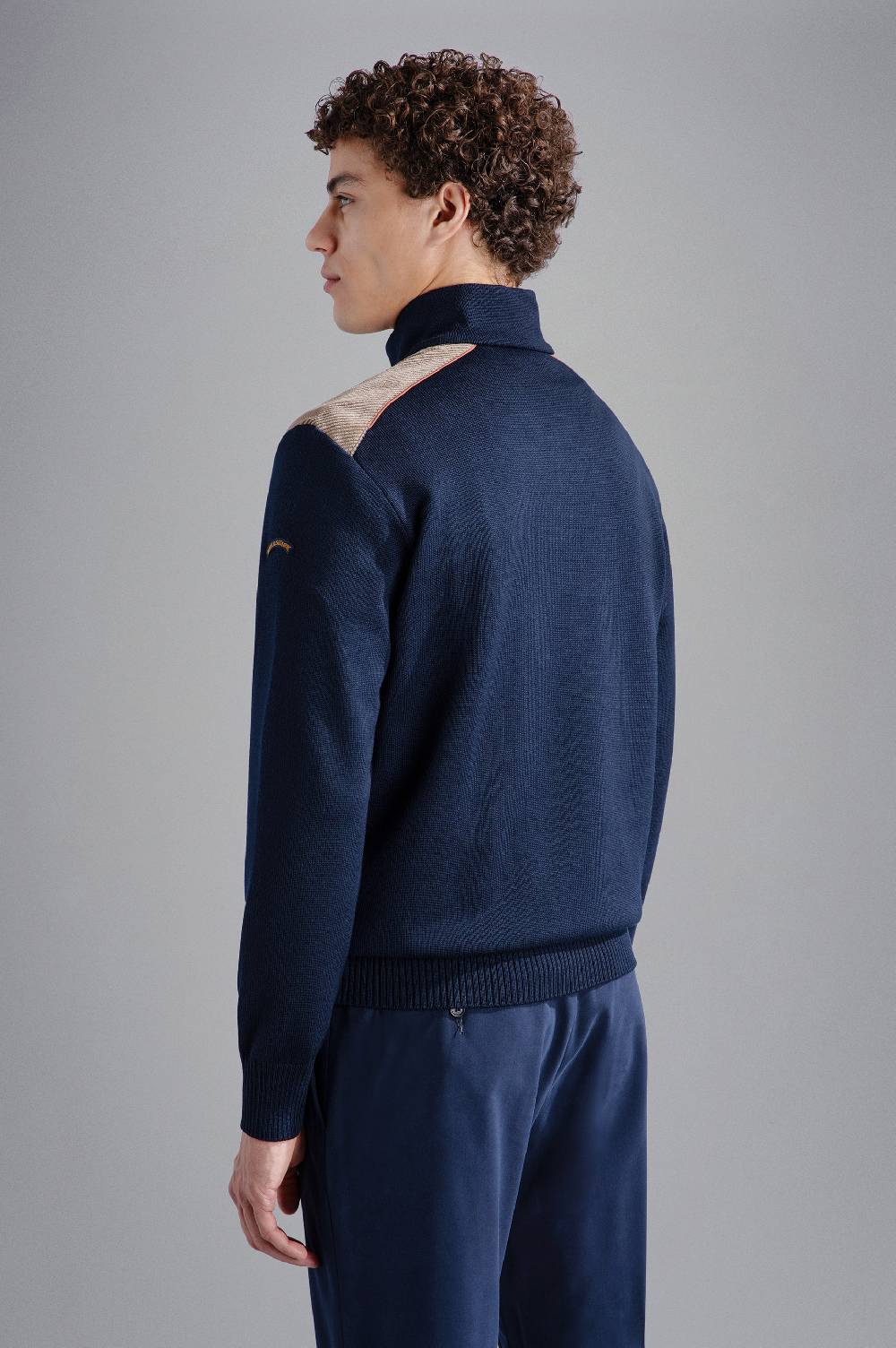 Paul & Shark Maglia In Lana Con Dettagli In Velluto Paul & Shark