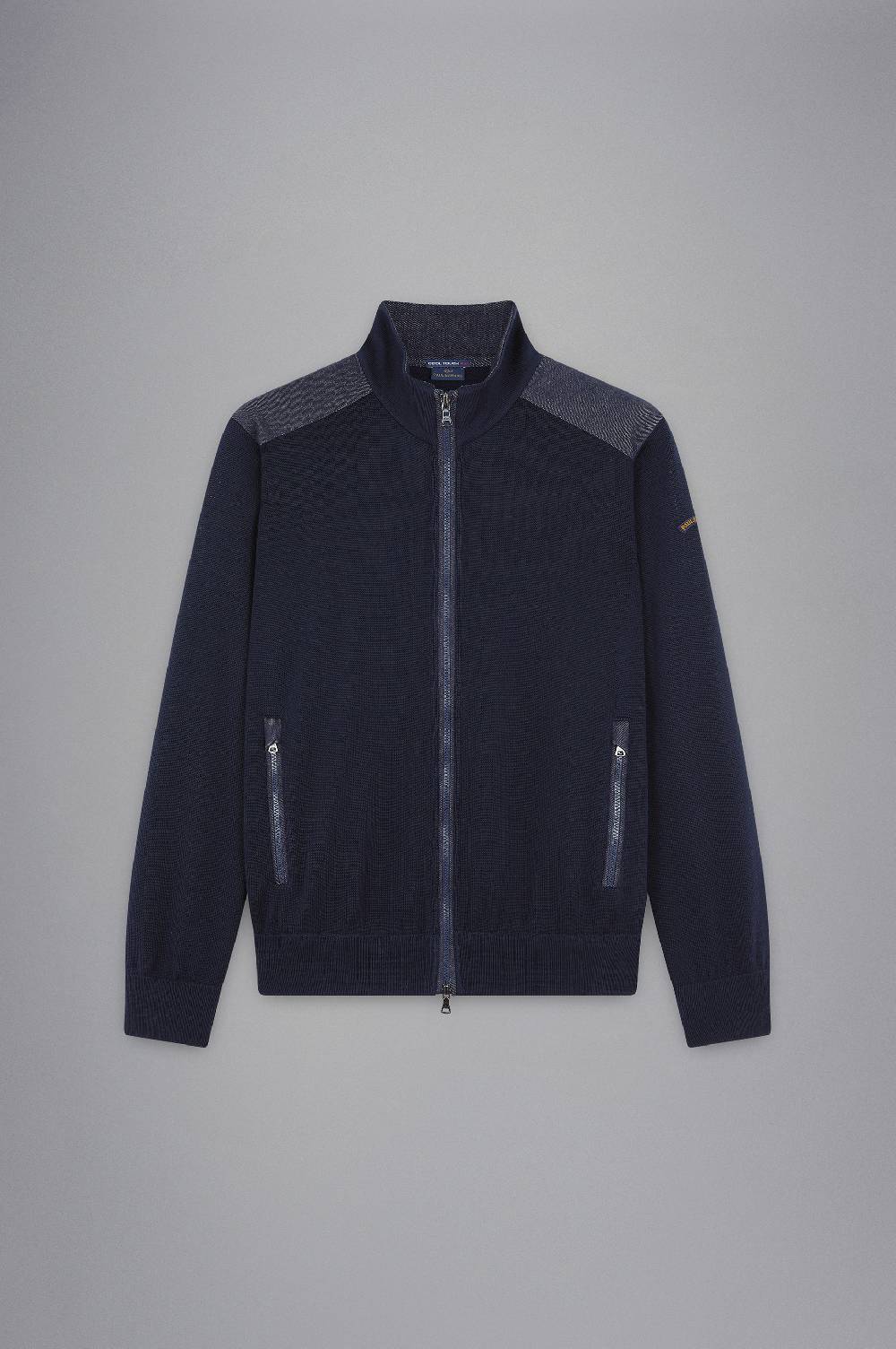 Paul & Shark Maglia In Lana Con Inserti In Denim Paul & Shark