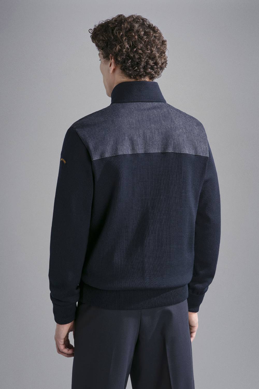 Paul & Shark Maglia In Lana Con Inserti In Denim Paul & Shark