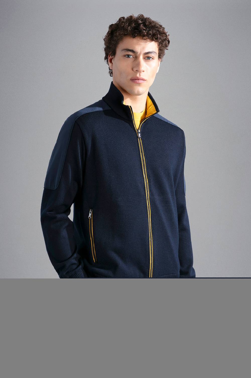 Paul & Shark Maglia in lana con inserti in tessuto tecnico Paul & Shark