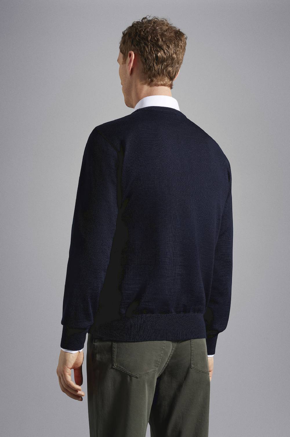 Paul & Shark Maglia In Lana Con Shark Badge Paul & Shark