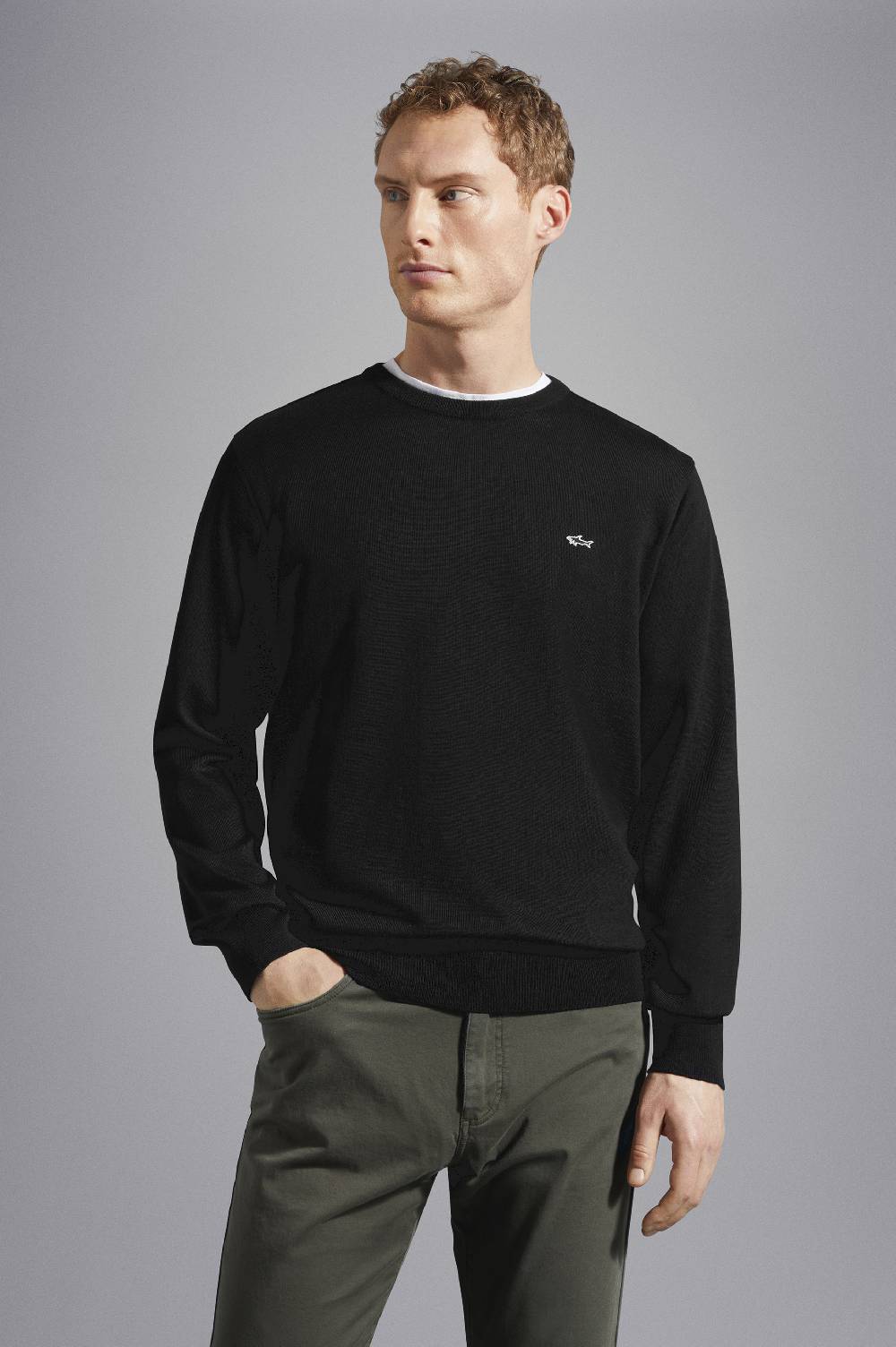 Paul & Shark Maglia in lana con Shark badge Paul & Shark