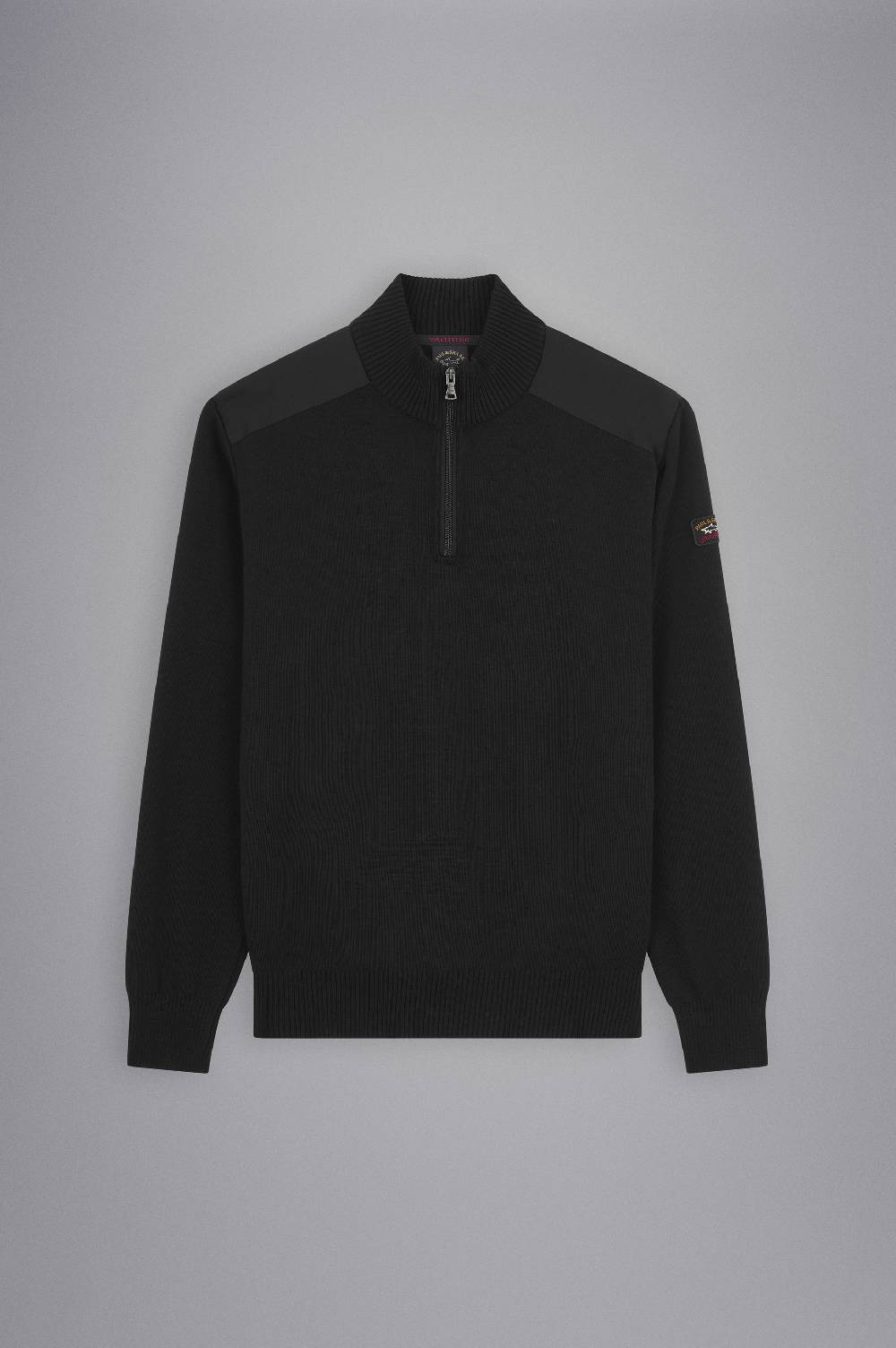 Paul & Shark Maglia In Lana Con Zip E Badge Iconico Paul & Shark