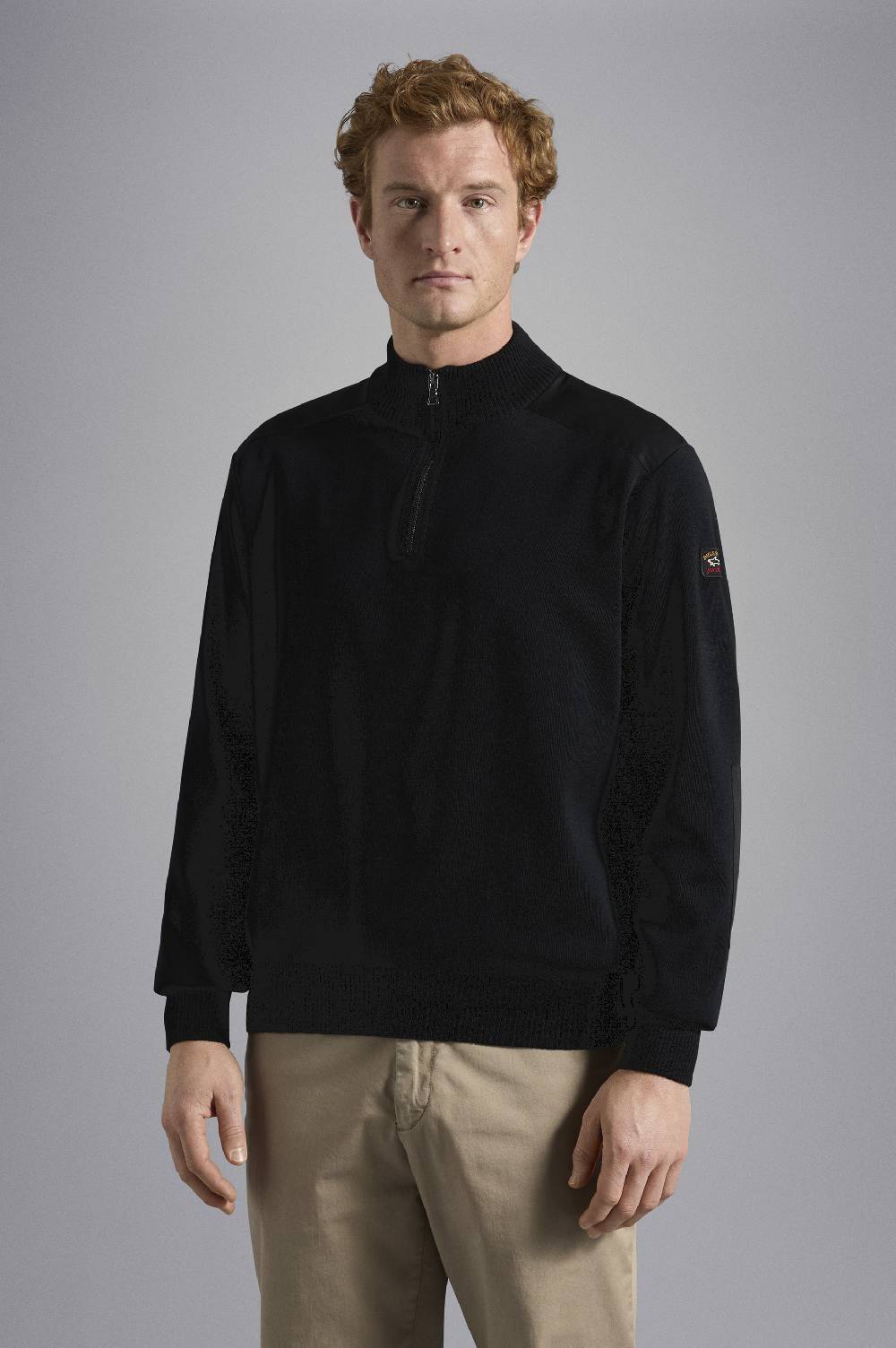 Paul & Shark Maglia in lana con zip e badge iconico Paul & Shark