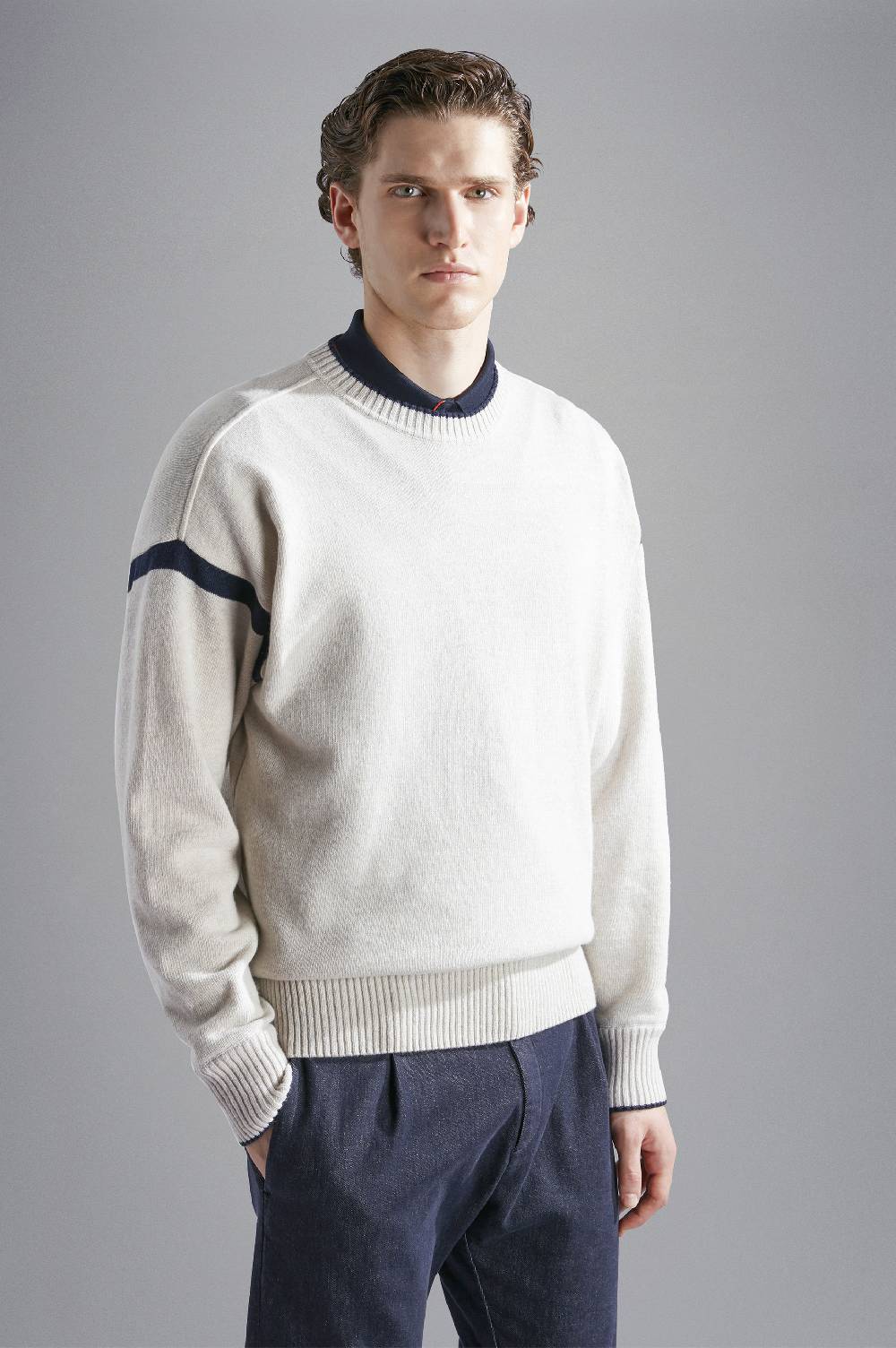 Paul & Shark Maglia in Re-Wool con dettagli a contrasto Paul & Shark