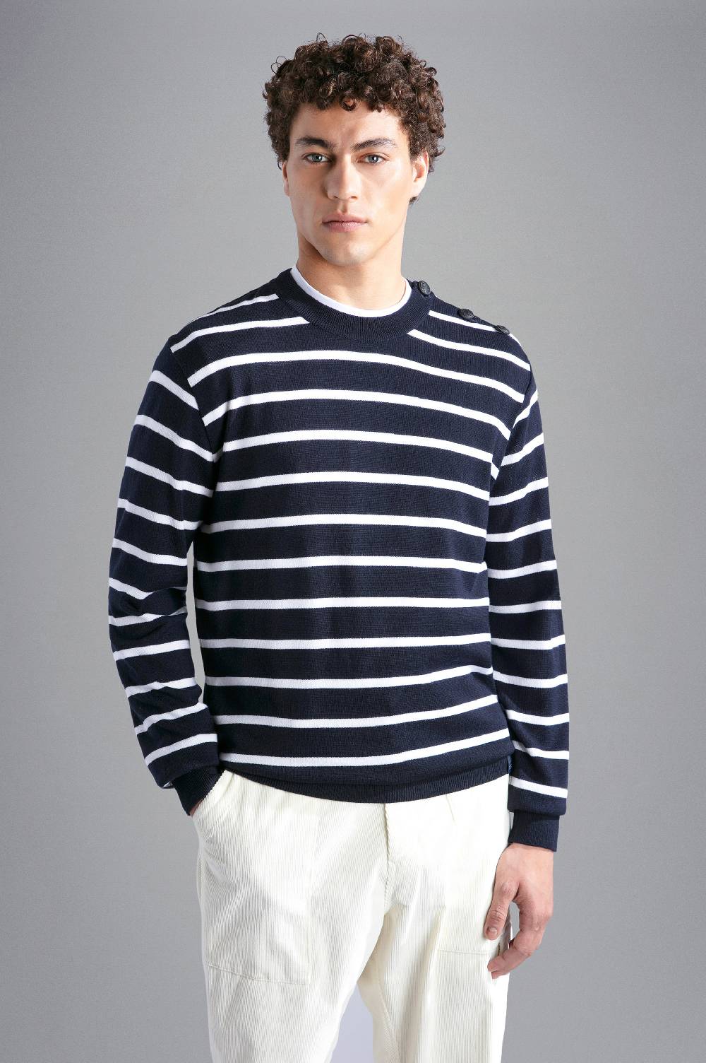 Paul & Shark Maglia in Summer Wool con motivo a righe Paul & Shark