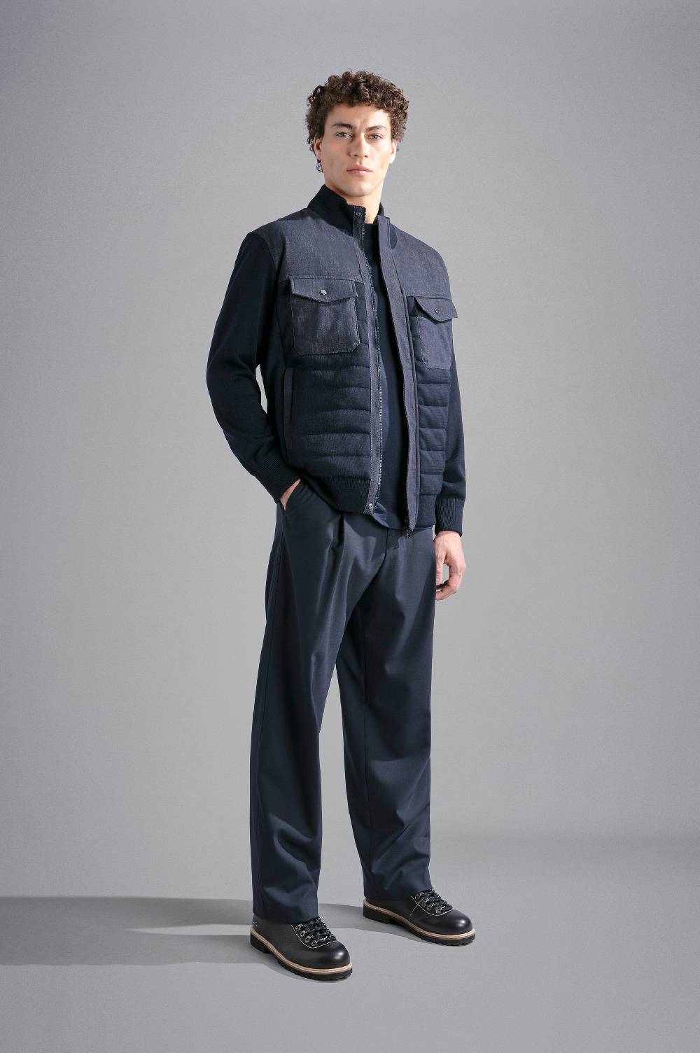 Paul & Shark Pantalone Chino In Lana Tecnica Paul & Shark