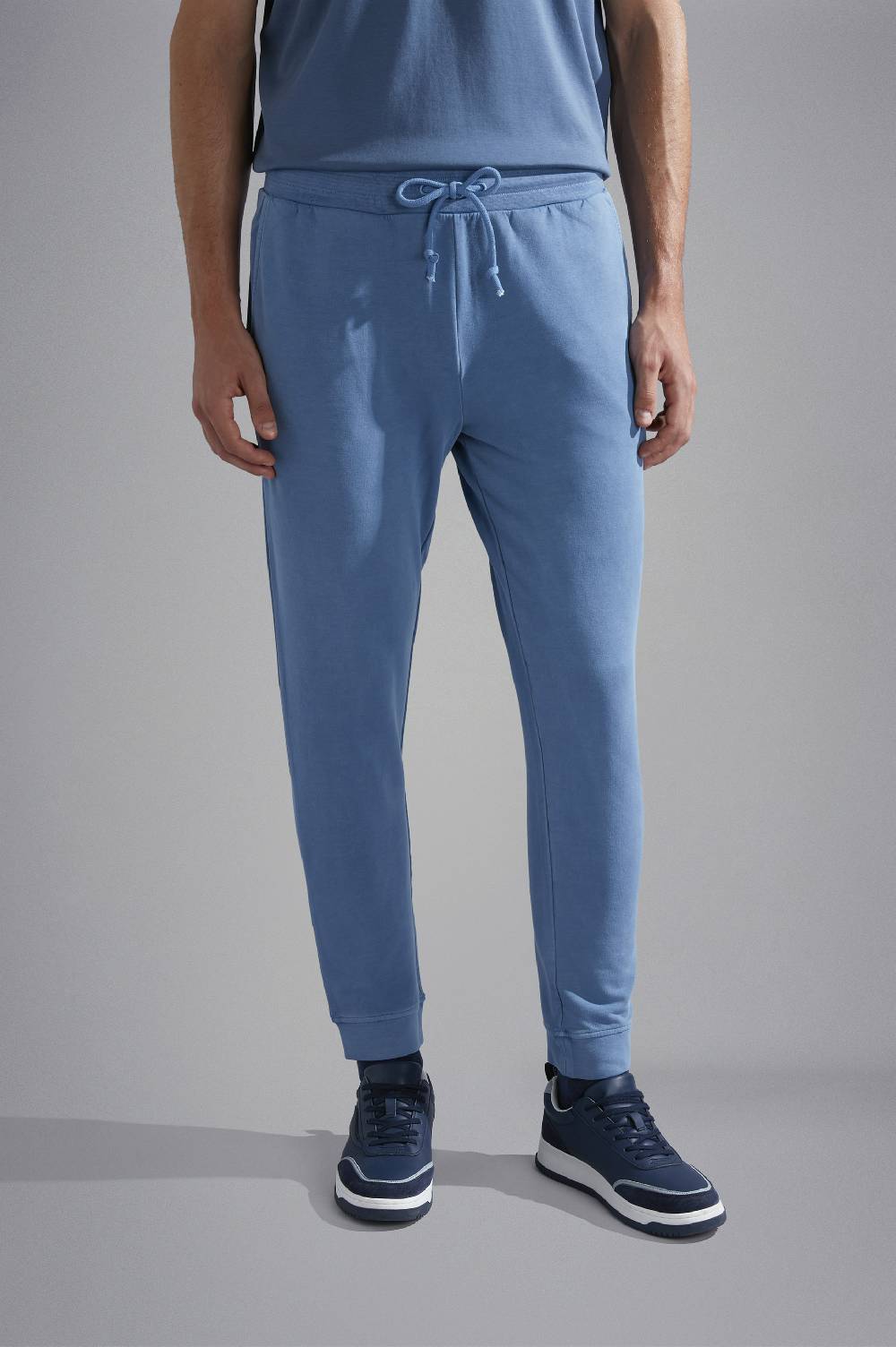 Paul & Shark Pantaloni sportivi in cotone stretch tinto capo Paul & Shark