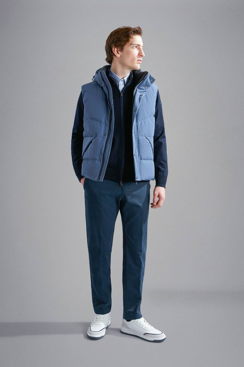 Paul & Shark Camicia In Raso Di Cotone Paul & Shark