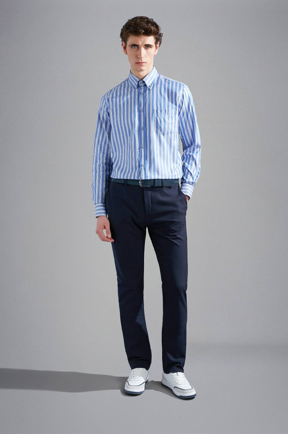 Paul & Shark Camicia In Raso Di Cotone Paul & Shark