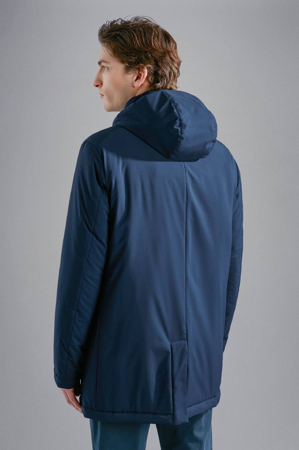 Paul & Shark Car Coat In Typhoon Platinum Paul & Shark