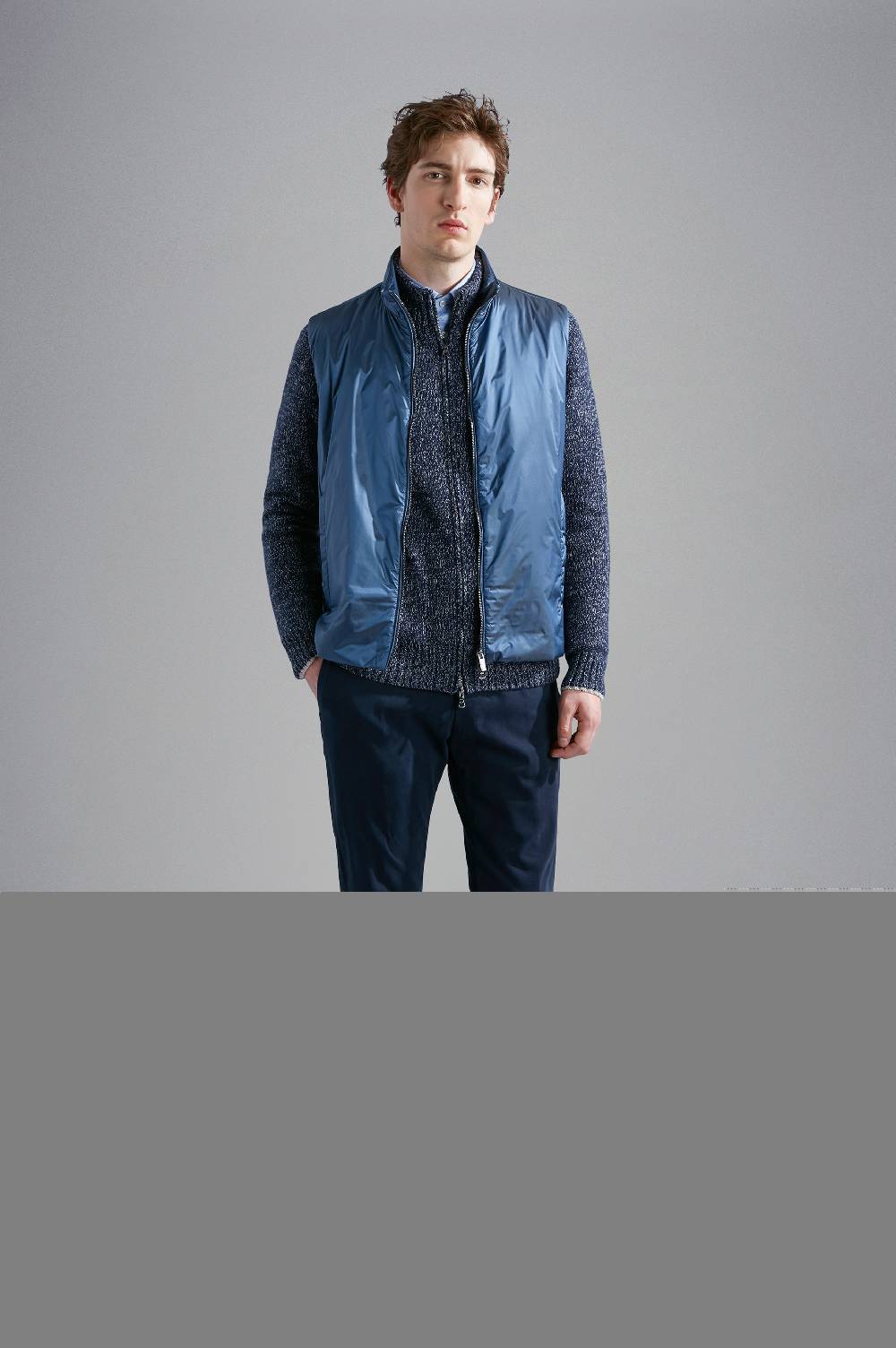 Paul & Shark Gilet In Nylon Cangiante Paul & Shark