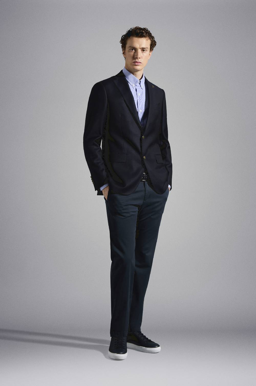 Paul & Shark Navy Blazer Di Lana Leggera Paul & Shark