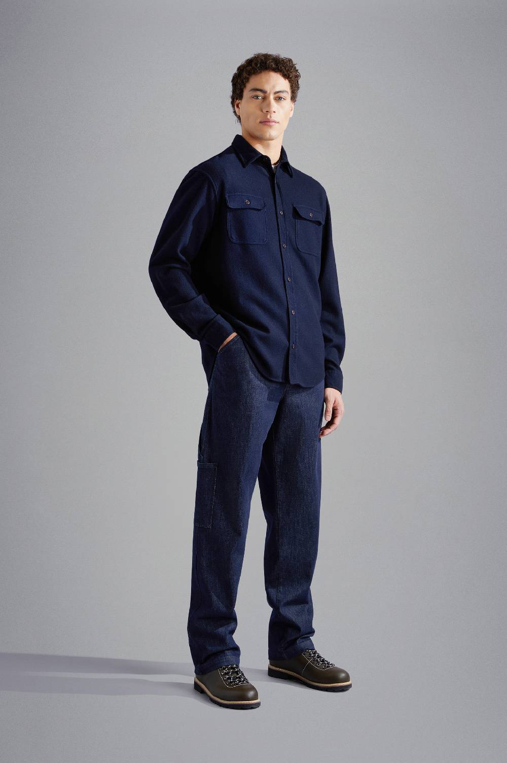 Paul & Shark Overshirt In Lana Paul & Shark