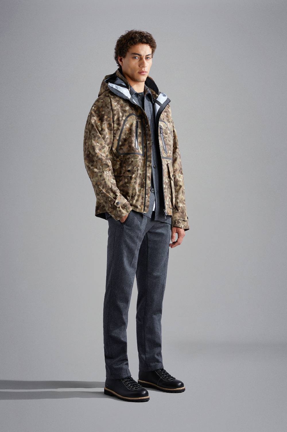 Paul & Shark Overshirt In Lana Tecnica Paul & Shark