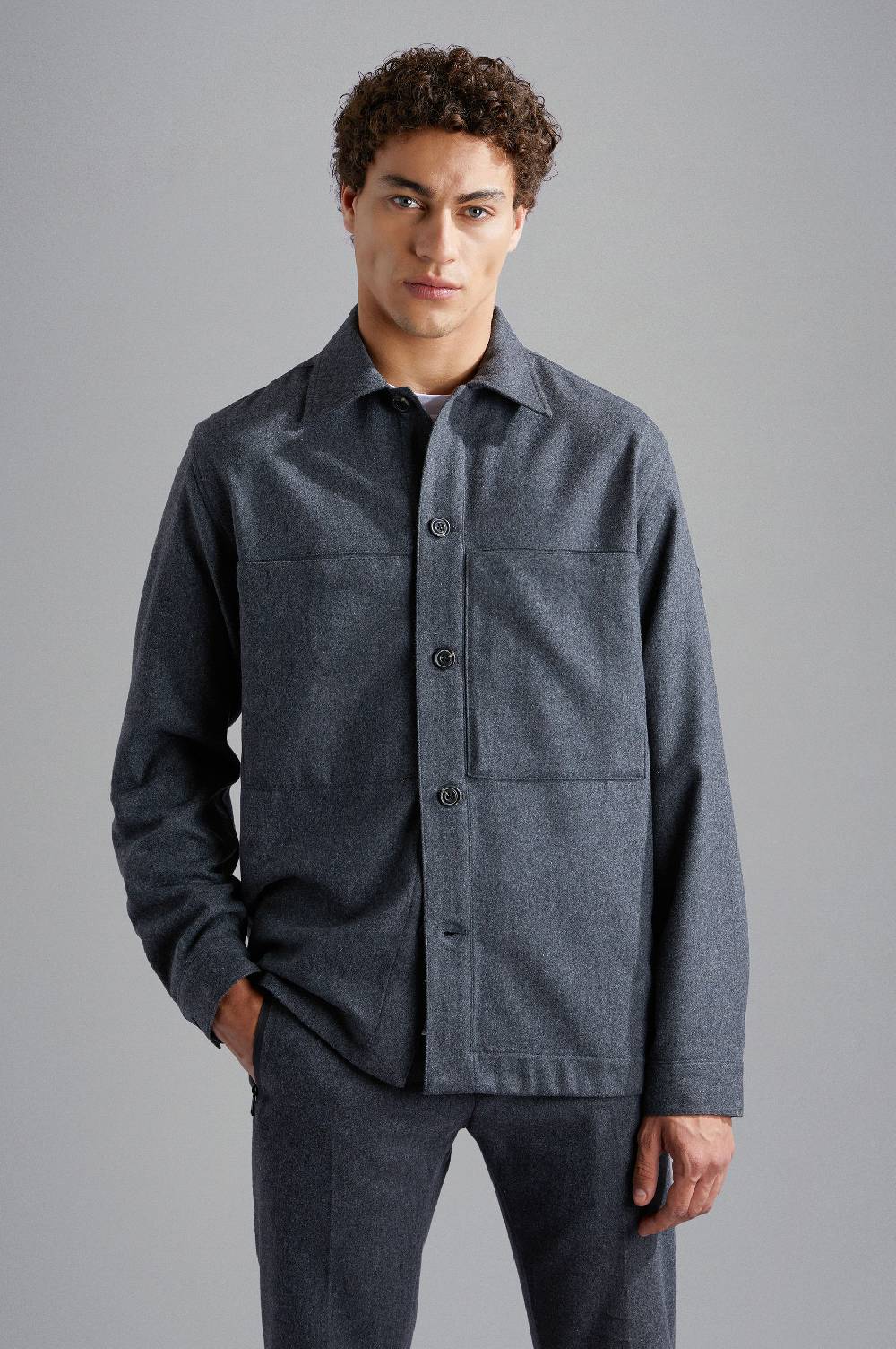 Paul & Shark Overshirt in lana tecnica Paul & Shark