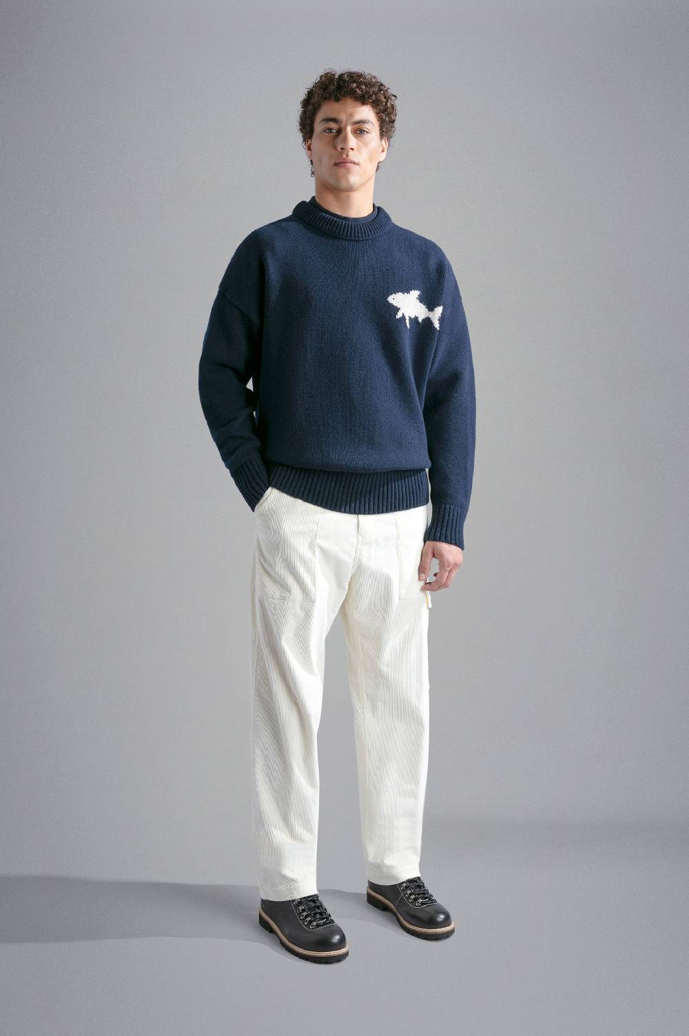 Paul & Shark Pantalone Cargo In Velluto Paul & Shark